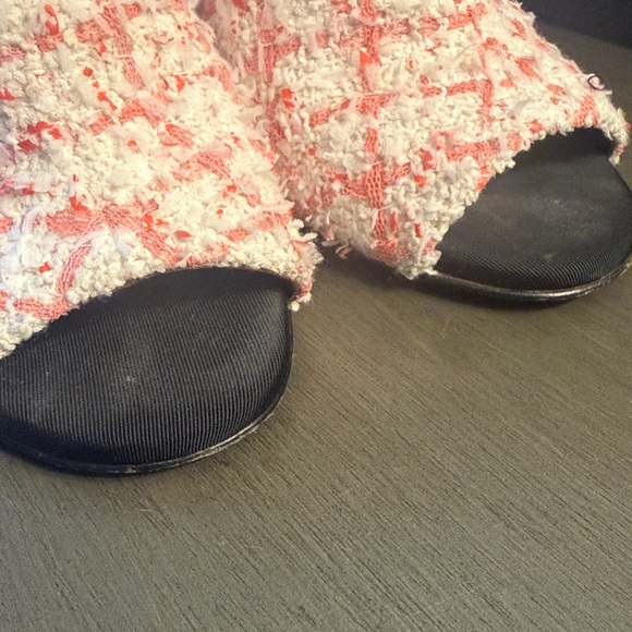 2024 CRUISE CHANEL PINK GLITTERED TWEED MULE 36 - Picture 10 of 13